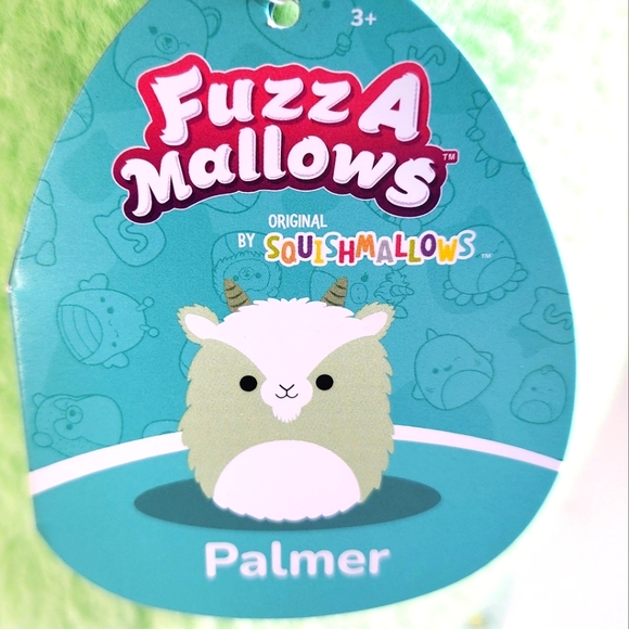 PALMER 🐐 Mint Green Goat FuzzAMallow Original Squishmallow by Kelly Toy ☆ NWT ☆ - Picture 3 of 8
